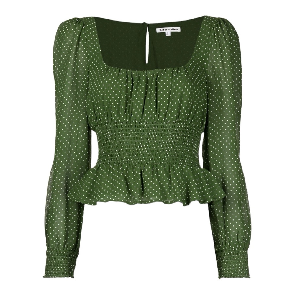 Reformation Hearth Smock Long Sleeve Top